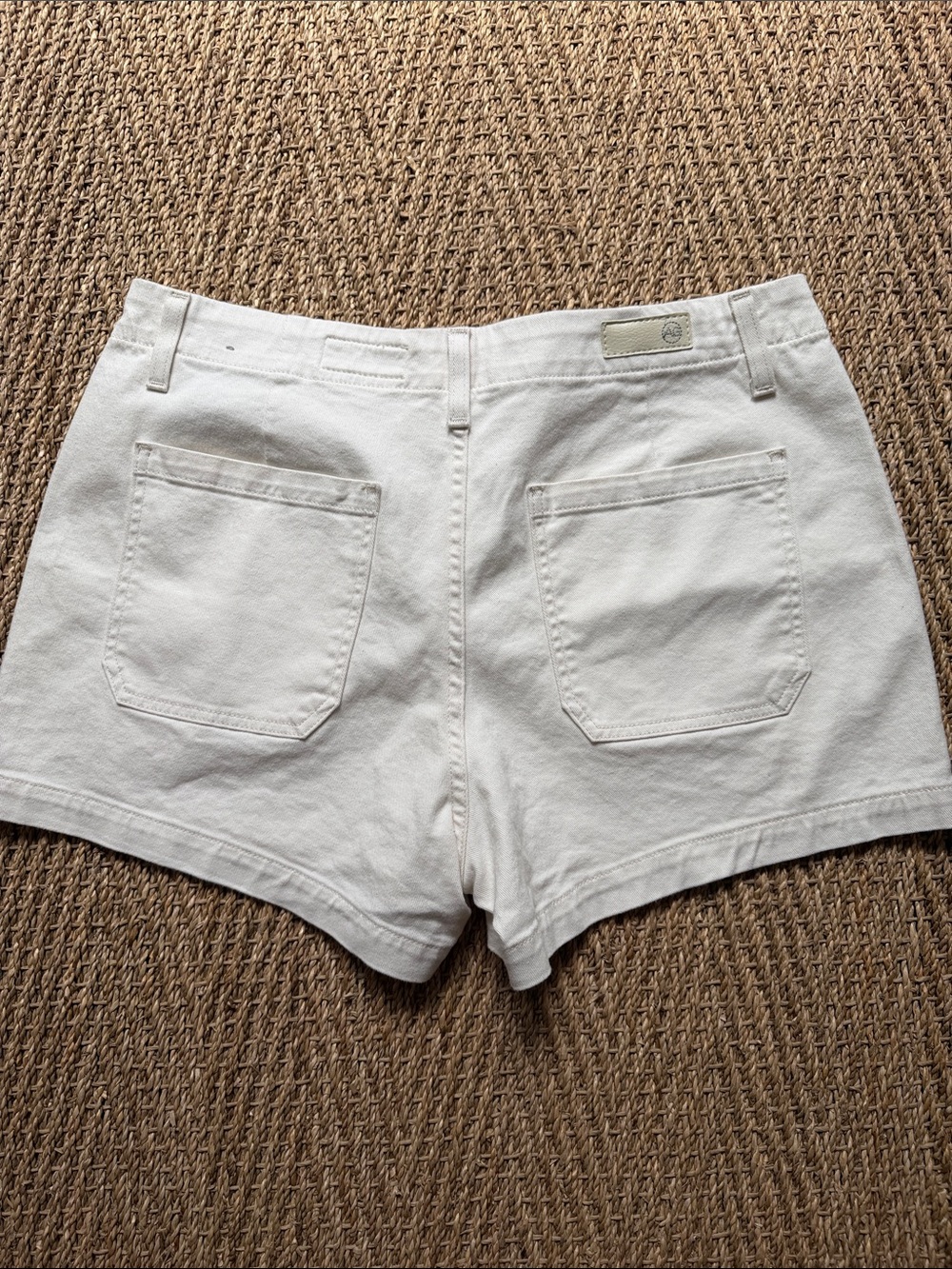 AG Adriano Goldschmmied Analeigh short White High-Rise Denim Shorts 32